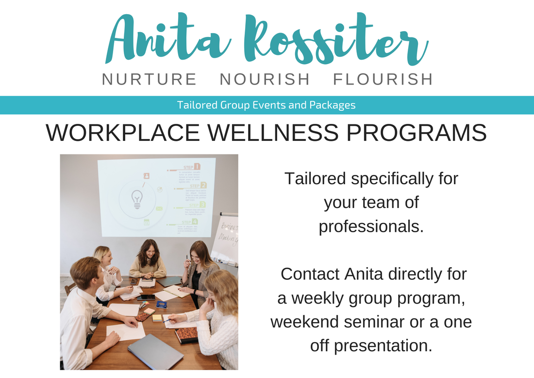 Anita Rossiter presenting workplace wellness education
